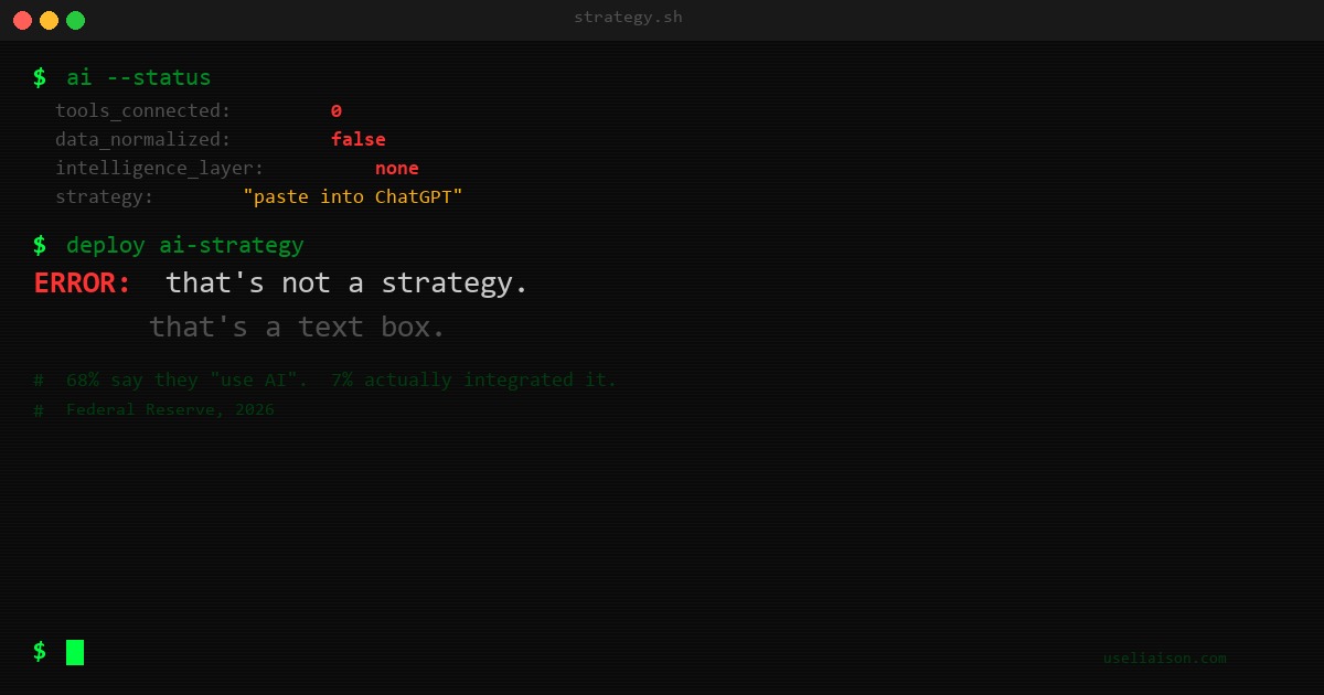 ChatGPT Isn't a Strategy